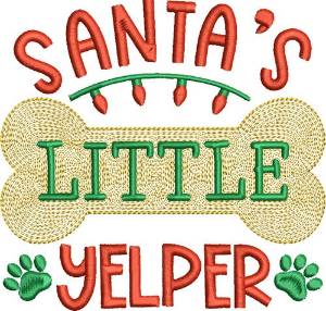 Picture of Santas Little Yelper Machine Embroidery Design