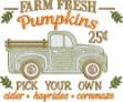 Picture of Farm Fresh Pumpkin Truck Machine Embroidery Design