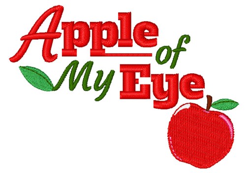 Apple Of My Eye Machine Embroidery Design