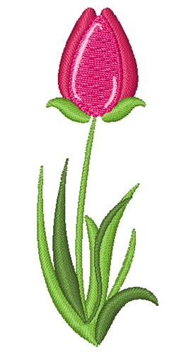 Tulip Bloom Machine Embroidery Design