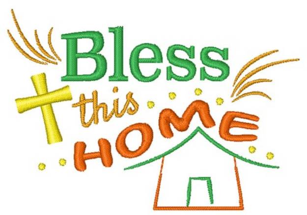 Picture of Bless This Home Machine Embroidery Design