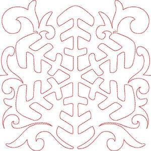 Picture of Snowflake Block Machine Embroidery Design