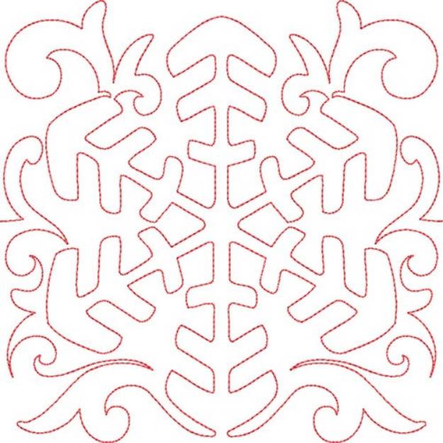 Picture of Snowflake Block Machine Embroidery Design