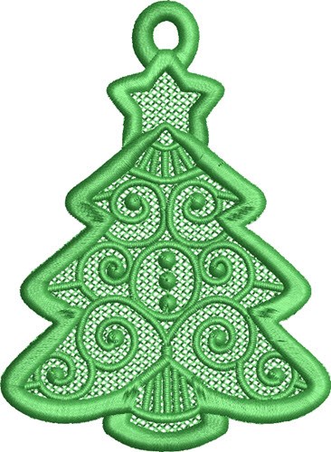 FSL Holiday Tree Machine Embroidery Design