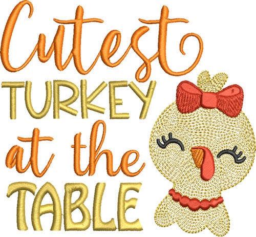 Cutest Turkey Machine Embroidery Design