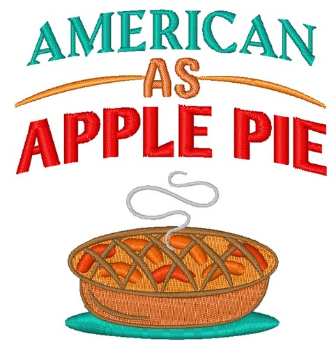 American Apple Pie Machine Embroidery Design