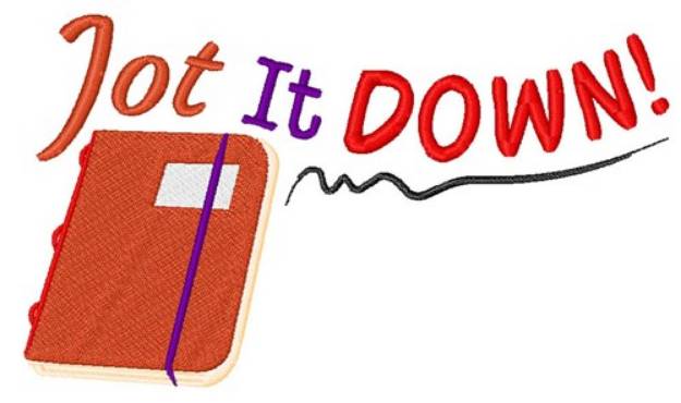 Picture of Jot It Down Machine Embroidery Design