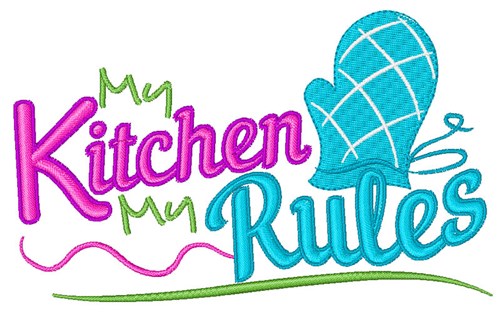 Kitchen Rules Machine Embroidery Design