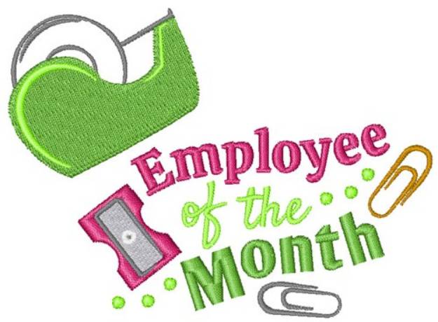 Picture of Employee Of Month Machine Embroidery Design