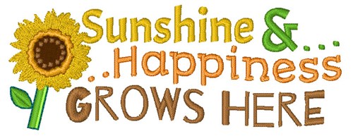 Sunshine & Happiness Machine Embroidery Design