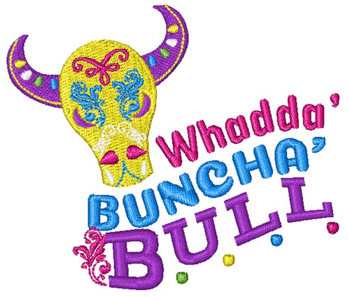 Buncha Bull Machine Embroidery Design