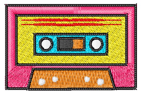 Cassette Tape Machine Embroidery Design