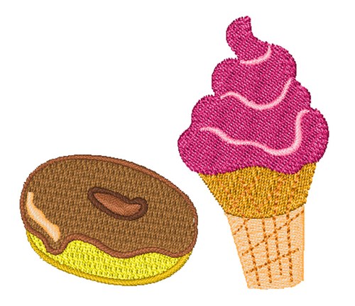 Desserts Machine Embroidery Design