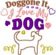 Picture of Love My Dog Machine Embroidery Design