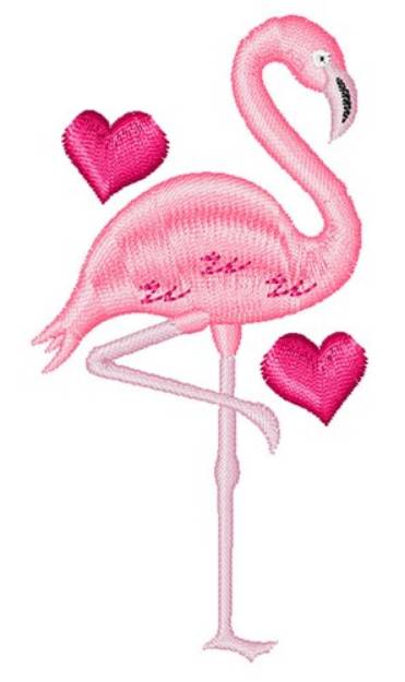 Picture of Pink Flamingo Machine Embroidery Design