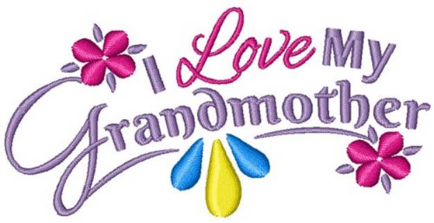 Picture of Love My Grandmother Machine Embroidery Design