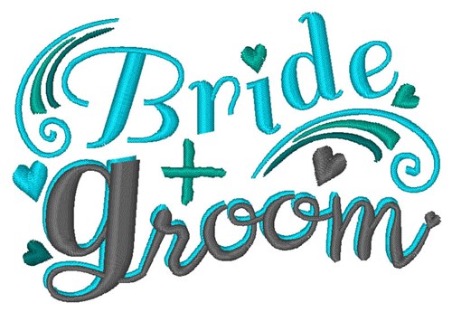 Bride & Groom Machine Embroidery Design