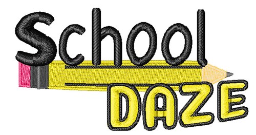 School Daze Machine Embroidery Design