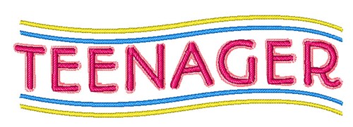 Teenager Machine Embroidery Design
