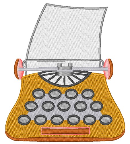 Typewriter Machine Embroidery Design