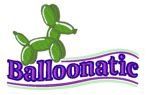Balloonatic Dog Balloon Machine Embroidery Design
