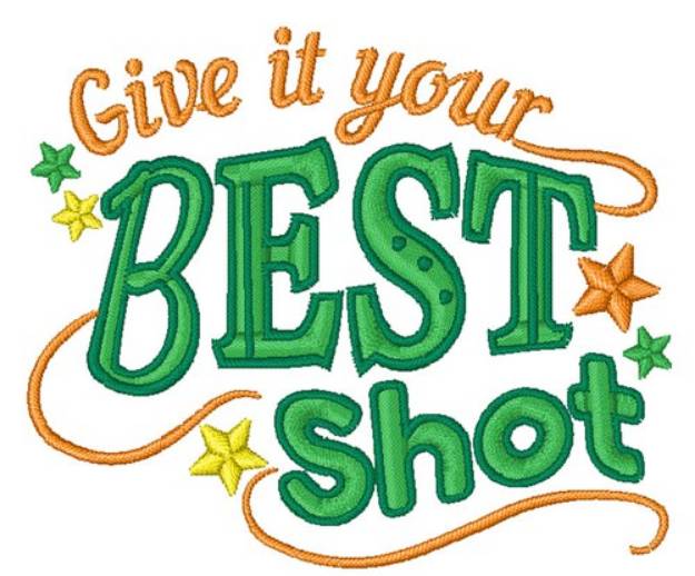 Picture of Give It Your Best Shot Machine Embroidery Design