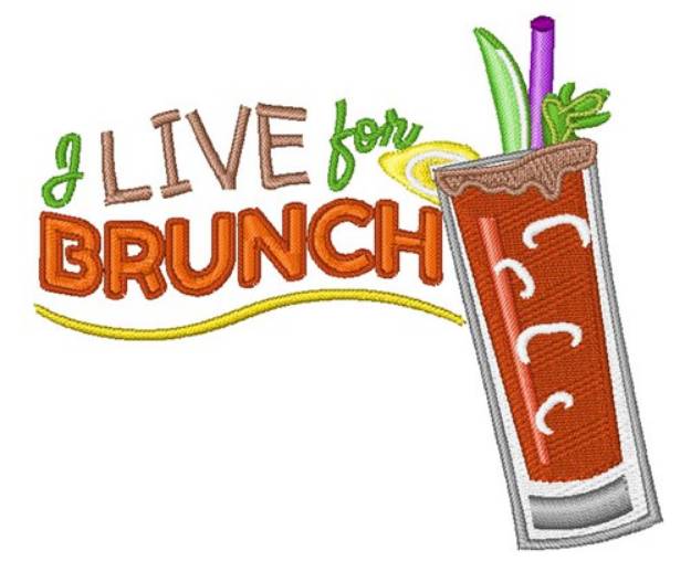 Picture of I Live For Brunch Machine Embroidery Design