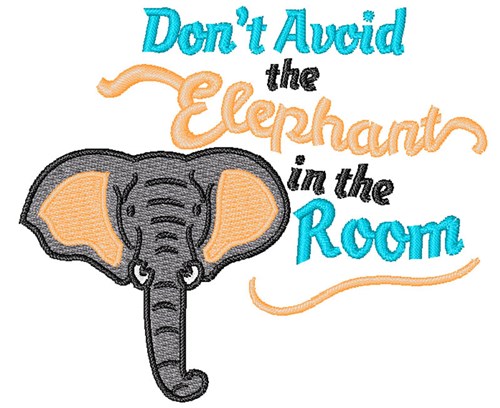 Elephant In The Room Machine Embroidery Design