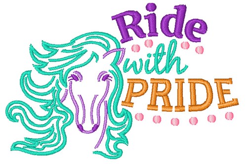 Ride With Pride Machine Embroidery Design