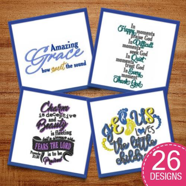 Picture of Thank God Embroidery Design Pack