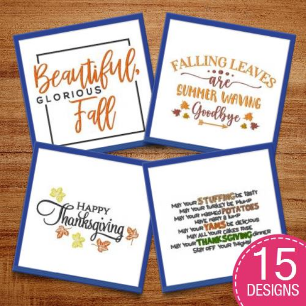 Picture of Beautiful Glorious Fall Embroidery Design Pack
