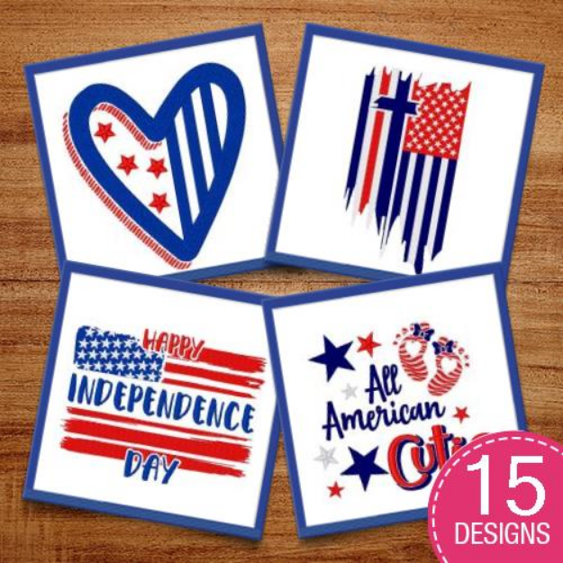 Picture of All American Fans Embroidery Design Pack