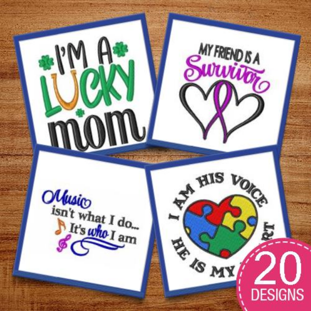 Picture of The Perfect Saying Embroidery Design Pack
