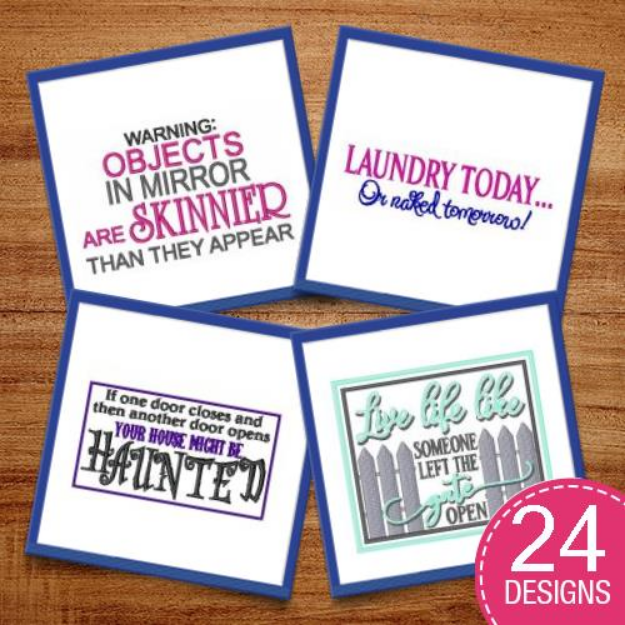 Picture of Fun With Sayings Embroidery Design Pack