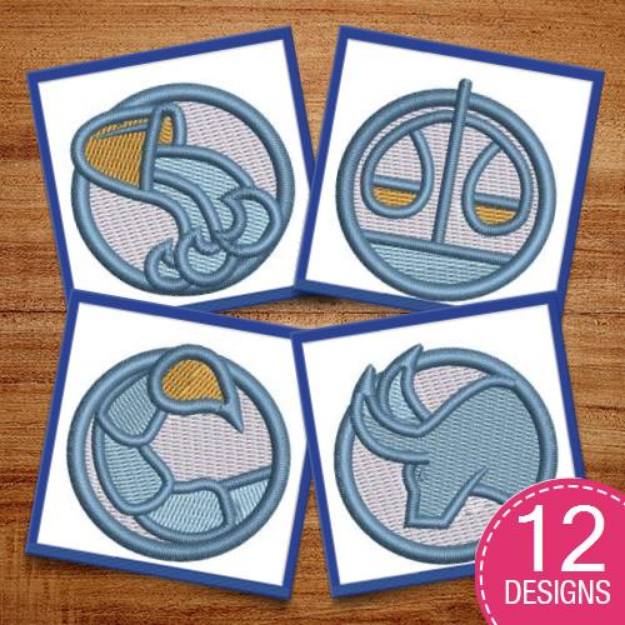Picture of Zodiac Cap Pack Embroidery Design Pack