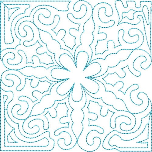 Snowflake Quilt Block Machine Embroidery Design