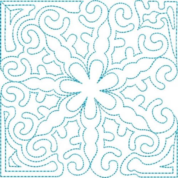 Picture of Snowflake Quilt Block Machine Embroidery Design