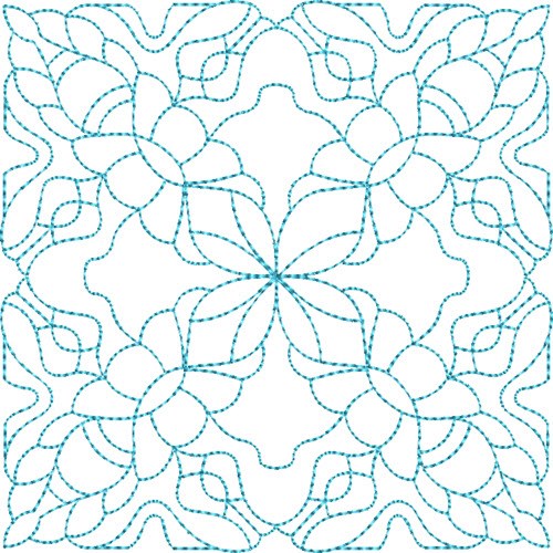 Floral Quilt Block Machine Embroidery Design