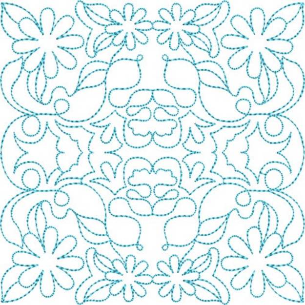 Picture of Quilt Flower Block Machine Embroidery Design
