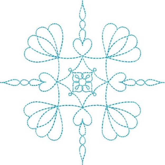 Picture of Quilt Bluework Block Machine Embroidery Design
