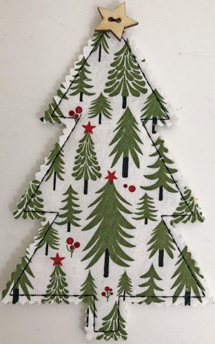 ITH Christmas Tree Swag Machine Embroidery Design