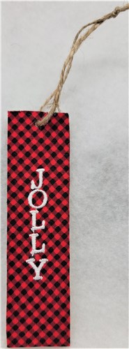 JOLLY Gift Tag Machine Embroidery Design
