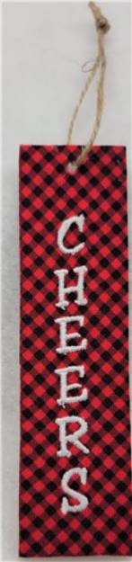 Picture of CHEERS Gift Tag Machine Embroidery Design