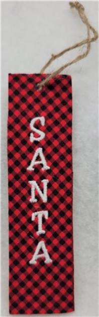 Picture of SANTA Gift Tag Machine Embroidery Design