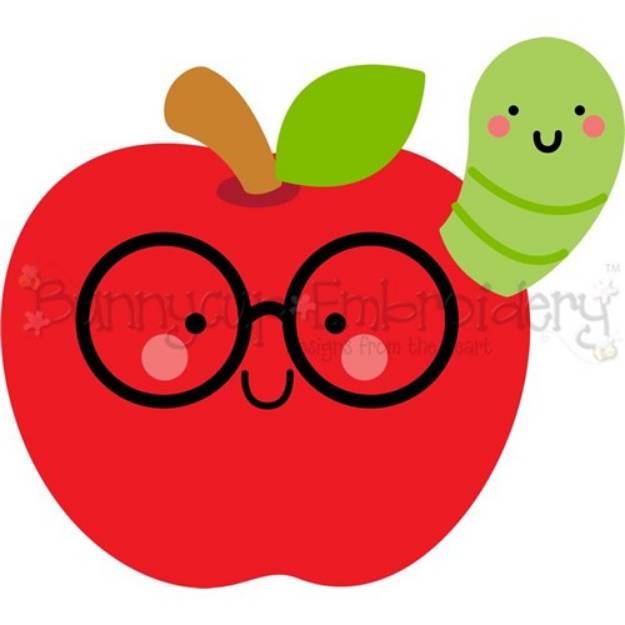 Picture of Glasses Apple And Caterpillar SVG File