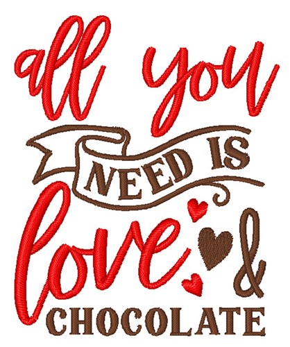 Love & Chocolate Machine Embroidery Design