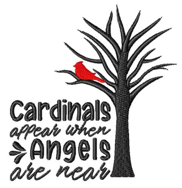 Picture of Cardinals Appear Machine Embroidery Design