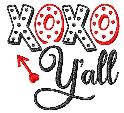XOXO YAll Machine Embroidery Design