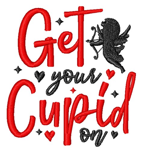Get Your Cupid On Machine Embroidery Design