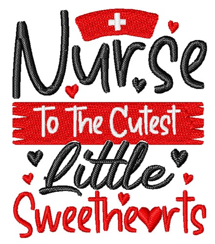 Nurses Little Sweethearts Machine Embroidery Design